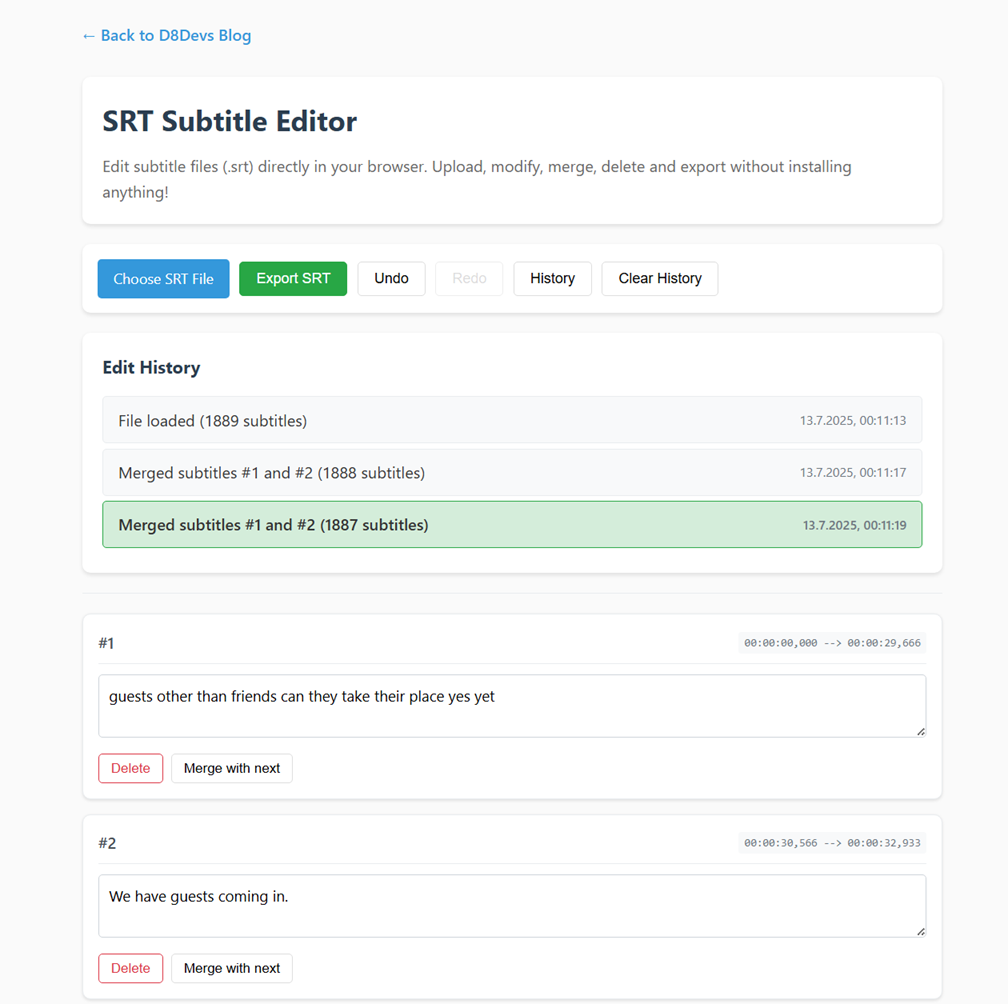 Edit SRT Subtitles Online – Free and Easy Subtitle Editor in Your Browser